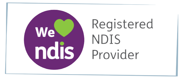 We heart NDIS Registered provider Logo